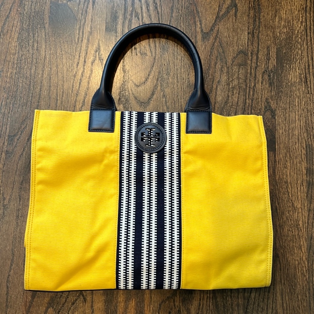 NWOT Tory Burch Center Stripe Ella Tote